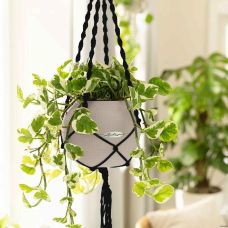 Подвес Lechuza Macramé BOHO 90 см угольный