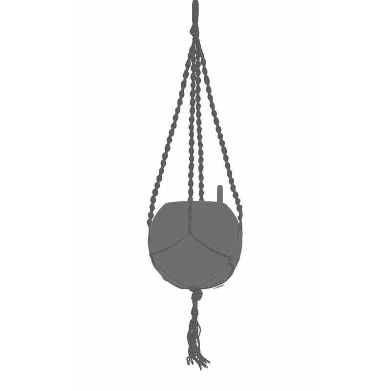 Підвіс Lechuza Macramé BOHO 90 см вугільний