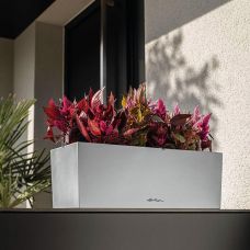 Вазон Lechuza BALCONERA Steel 50, жемчужно-серый