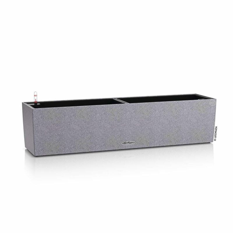 Вазон Lechuza BALCONERA Stone 100, кам'яно-сірий