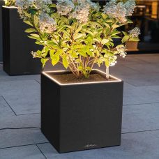 Вазон Lechuza CANTO stone 40 LED low, темно-сірий