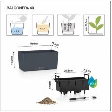 Горшок Lechuza BALCONERA Cottage 40, белый