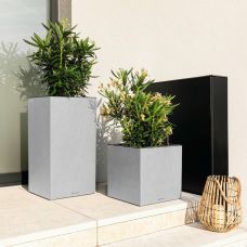 Вазон Lechuza CANTO stone 30 LED low, светло-серый