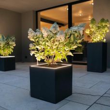 Вазон Lechuza CANTO stone 40 LED high, темно-сірий