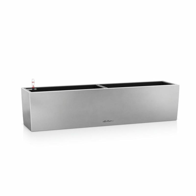 Вазон Lechuza BALCONERA Steel 80, жемчужно-серый