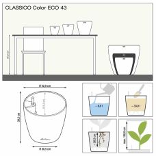 Вазон Lechuza CLASSICO Color ECO 43 темно-серый