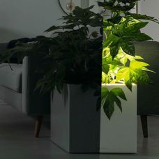 Вазон CANTO Premium 40 low LED (антрацит)