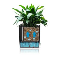 Вазон Lechuza CUBE Color 30, графитовый