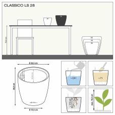 Вазон Lechuza CLASSICO Color LS 28, мускатний
