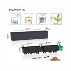 Вазон Lechuza BALCONERA Cottage 100, пісочно-коричневий