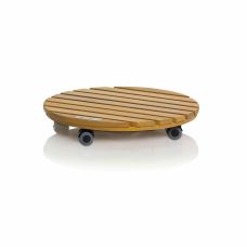 Подставка на колесах Natural Wood 40 круглая, эвкалиптовая древесина.