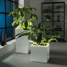 Вазон CANTO Premium 40 high LED (білий)