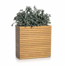 Вазон PALO Natural Wood 80 широкий и высокий, эвкалиптовая древесина.