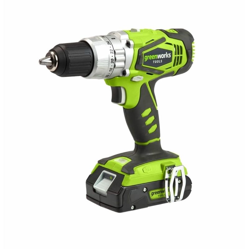 Дрель-шуруповерт ударный аккумуляторный Greenworks G24CD