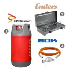 Набор: газовая плита Enders Canberra + баллон газовый HPCR-G.4, 24,5 л + комплект подключения