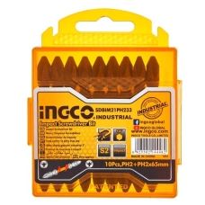 Биты ударные двухсторонние S2 PH2×65 мм, 10 шт. INGCO INDUSTRIAL