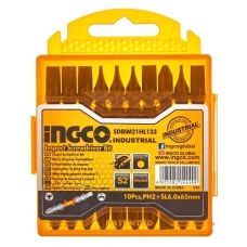 Биты ударные двухсторонние S2 PH2+SL6×65 мм, 10 шт. INGCO INDUSTRIAL