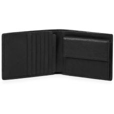 Портмоне Піквадро Brief Чорн. з відділ. для монет із RFID захистом (12x9,5x2)