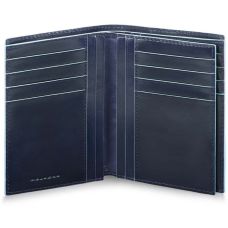 Портмоне Піквадро Blue Square Т.Сін. верт. з відділ. ID з RFID захистом (9,5x13x2)