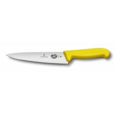 Кухонный нож Victorinox Fibrox Carving Vx5.2008.19, 19 см, с желт. ручкой