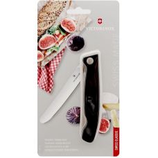 Кухонний ніж Victorinox SwissClassic Foldable Paring, 11 см, з чорн. ручкою, блістер