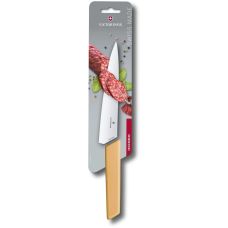 Кухонный нож Victorinox Swiss Modern Carving 6.9016.198B, 19 см, с желт. ручкой (блистер)
