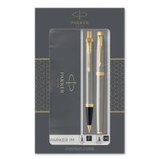 Набор ручек Parker IM Brushed Metal GT RB+BP 22 позол. рол.+шар. в подарочной упаковке Набор ручек Parker IM Brushed Metal GT RB+BP 22 позол. рол.+шар. в подарочной упаковке