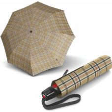 Зонтик складний Knirps T.200 Medium Duomatic Check Beige