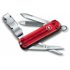 Нож Victorinox NailClip 580 65мм/8функ/прозрачный красный