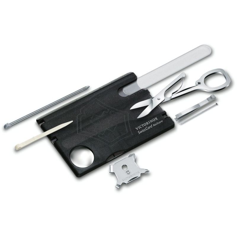 Набір Victorinox Swisscard Nailcare 82х54х4мм/13функ/прозорий чорний