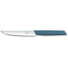 Кухонний ніж Victorinox Swiss Modern Steak 6.9006.122, 12 см, для стейку, з син. ручкою