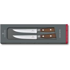 Кухонный нож Victorinox Grand Maitre Wood Steak Set, 12 см, с дерев. ручкой, в подарочной упаковке, 2 шт