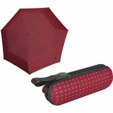 Парасоля складана Knirps X1 Manual 2Cross Red Ecorepel