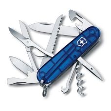 Ніж Victorinox Huntsman 91мм/15функ/прозорий синій