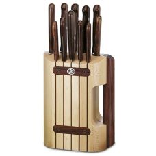 Набір кухонний Victorinox, з дерев. ручками + підставка (8 ножів, точило, виделка, овочечистка), 11 предметів