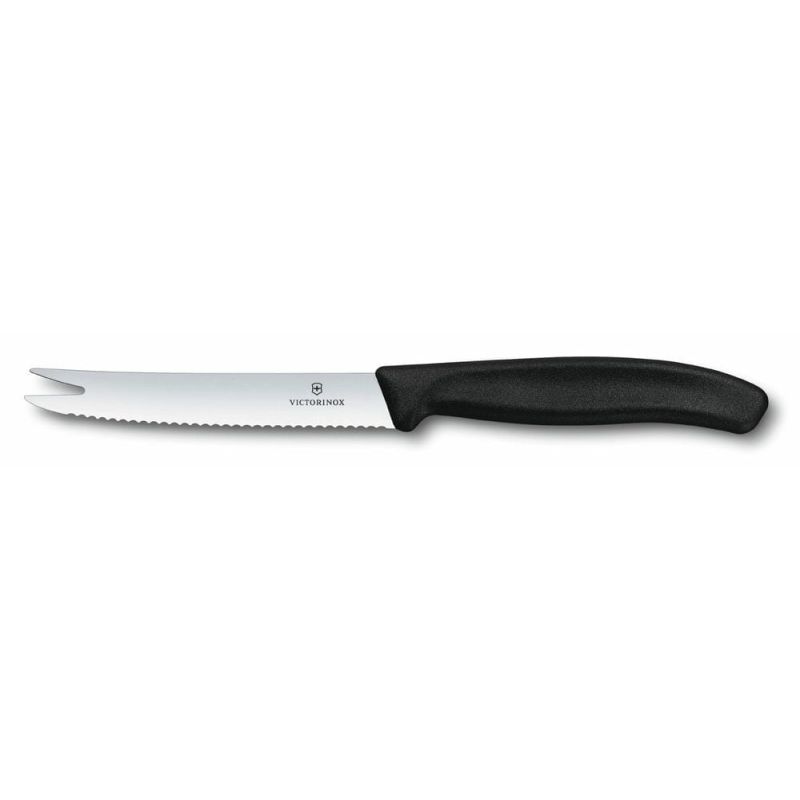 Кухонний ніж Victorinox SwissClassic Cheese&Sausage Vx6.7863, 11 см, з чорн. ручкою