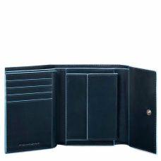 Портмоне Піквадро Blue Square Т.Син. верт. з відділ. для 12 кред.карт з RFID захистом (12,5x9x2,5)