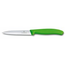 Кухонный нож Victorinox SwissClassic Paring Vx6.7736.L4, 10 см, с зел. ручкой