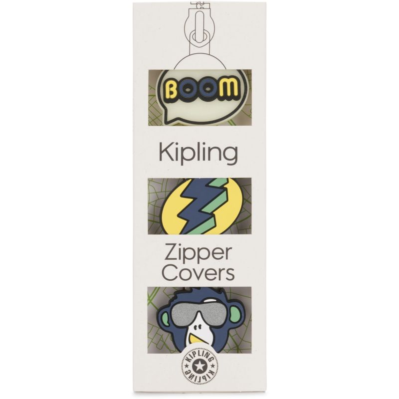 Комплект з трьох брелків для блискавки Kipling Style-It BTS Pullers Mix Boom Light Monk Син. (4x3x1,1см)