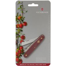 Нож Victorinox Budding Combi садовый 100мм/2функ/матовый красный, блистер