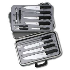 Набір кухонний Victorinox Fibrox Small Chef’s Case, з чорн. ручками, 14 пред, кейс
