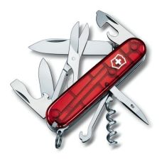 Нож Victorinox Climber 91мм/14функ/прозрачный красный, блистер Нож Victorinox Climber 91мм/14функ/прозрачный красный, блистер
