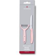 Набір кухонний Victorinox SwissClassic Paring Set з рож. ручкою (ніж, овочечистка Tomato and Kiwi), 2 шт, подарункове пакування