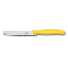 Кухонний ніж Victorinox SwissClassic Tomato&Table, 11 см, з жовт. ручкою