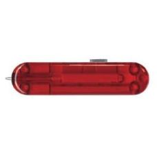 Накладка на нож Victorinox задняя, с ручкой, 58 мм, прозрачная красная