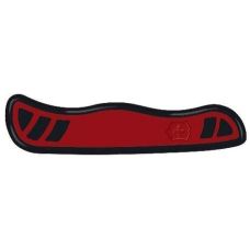 Накладка на нож Victorinox передняя, с логотипом, 111 мм, красная с черным