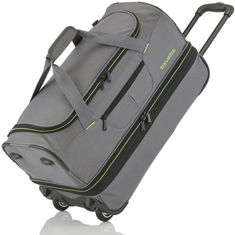 Дорожня сумка Travelite Basics на 2 колесах S exp. Сірий. (51/64л,2,3кг) (55x32/40x29см) Дорожня сумка Travelite Basics на 2 колесах S exp. Сірий. (51/64л,2,3кг) (55x32/40x29см)