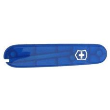 Накладка на нож Victorinox передняя, с логотипом, 91 мм, прозрачная синяя