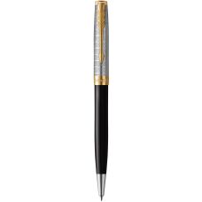 Ручка шариковая Parker Sonnet 17 Metal & Black Lacquer 68 132 позол.