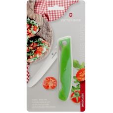 Кухонний ніж Victorinox SwissClassic Foldable Paring, 11 см, з зелен. ручкою, блістер
